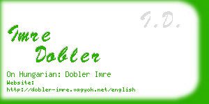 imre dobler business card